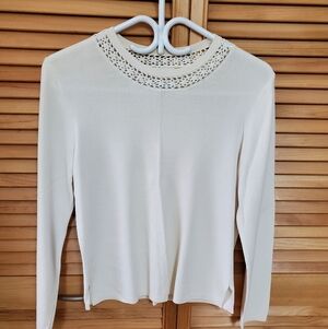 Soft White Long Sleeve Knit